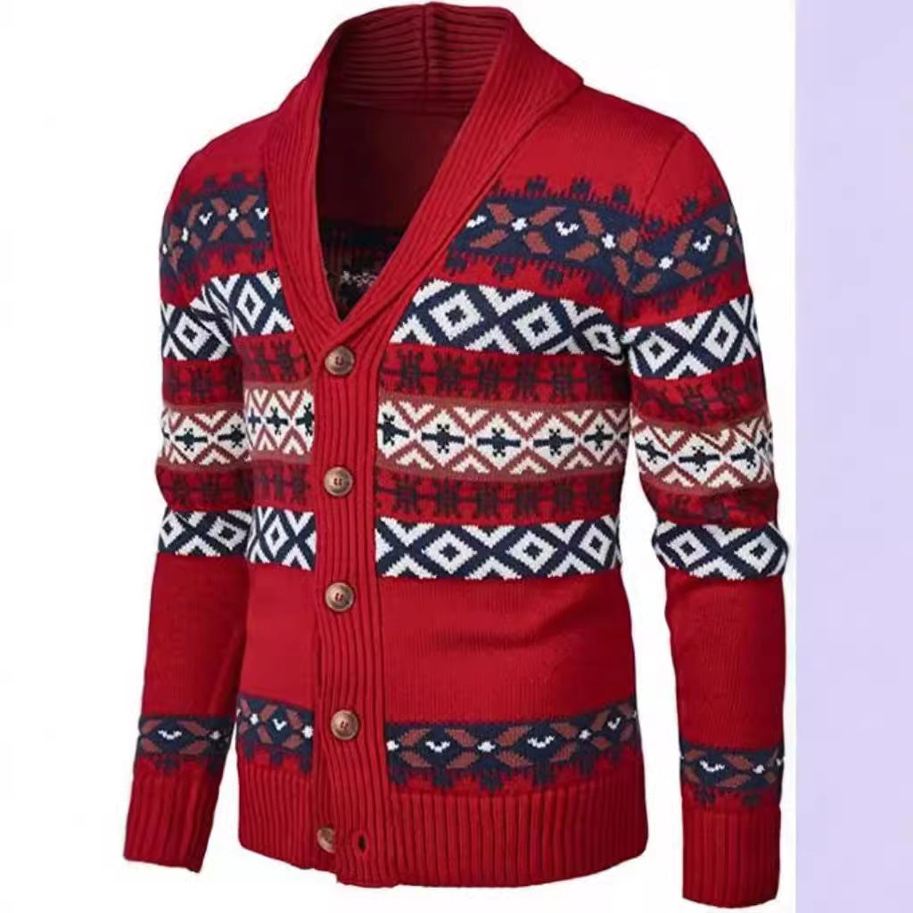 Men's knit jacket with creative pattern Lune London