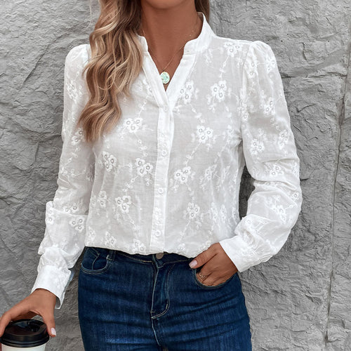 Women's shirt with fine embroidery Amarae
