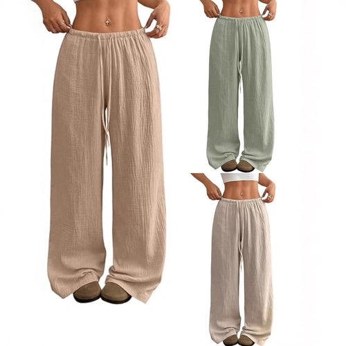 Pantalon d'été large et aéré pour femmes avec cordon de serrage Chic & Stil