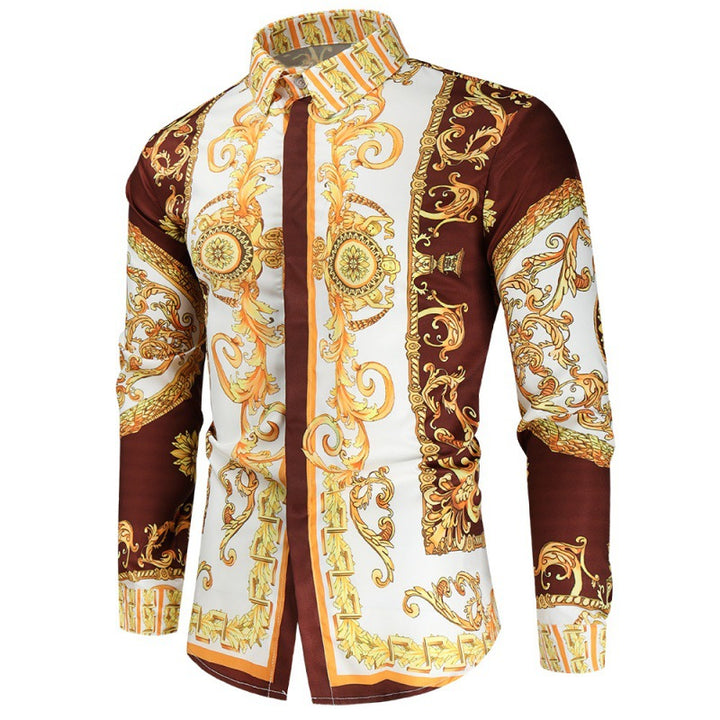 Luxury shirt for men with an impressive baroque pattern Amarae