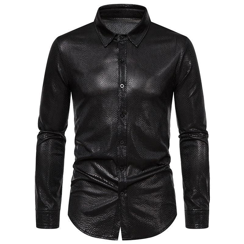 Elegant shirt for men in shiny material with a modern cut Chic and Style