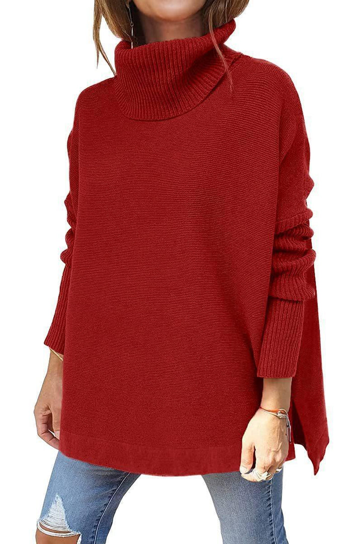 Comfortable turtleneck sweater for women with a textured design and a loose fit Lune London