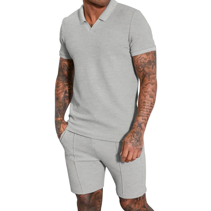 Men's comfortable short sleeve polo with matching shorts Lune London
