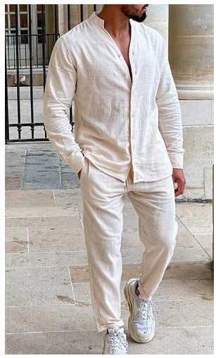 Light linen casual suit for men Lune London