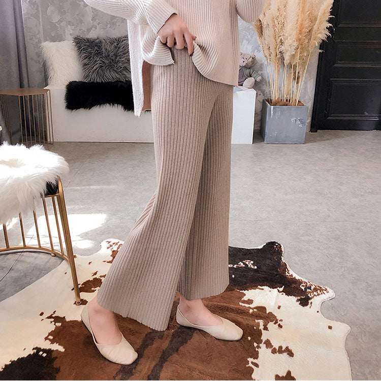 Lune London Wide Leg Knit Pants for Women