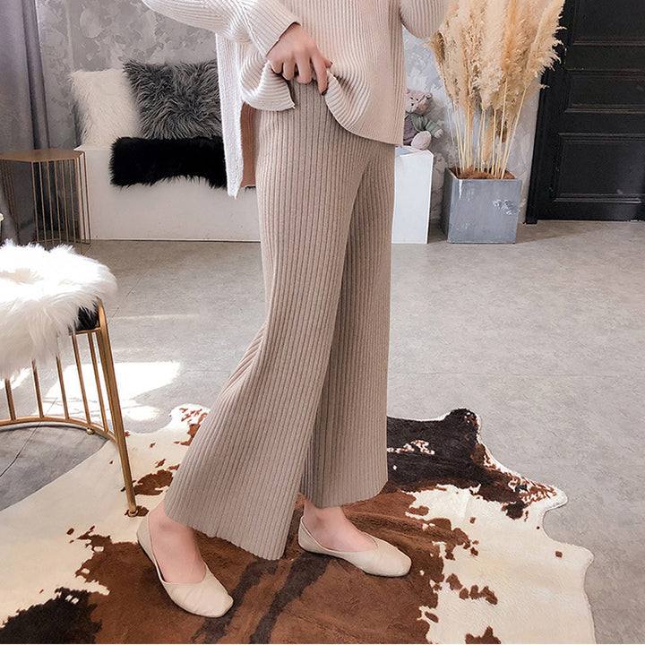 Lune London Wide Leg Knit Pants for Women