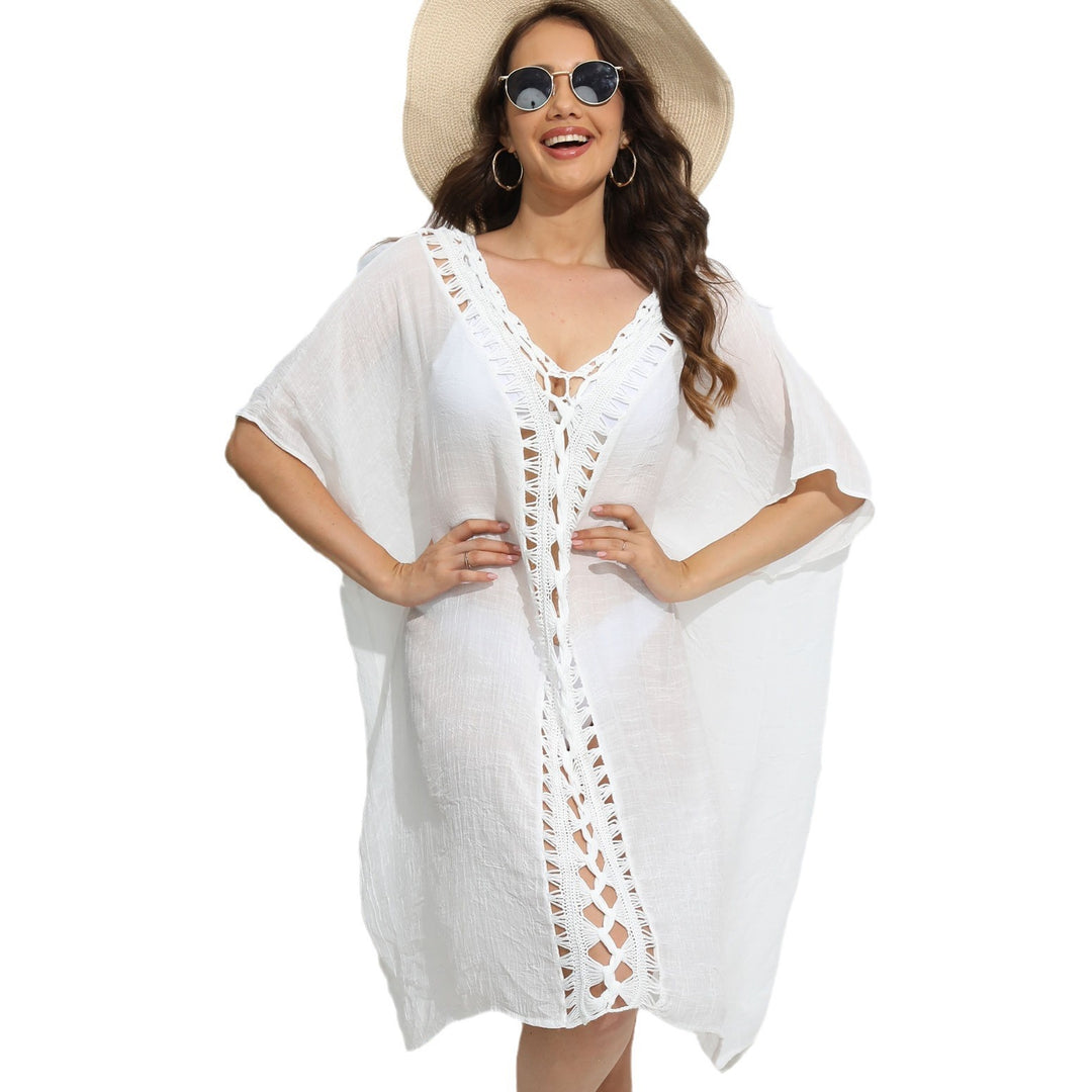 Women Boho lace swimsuit neckline tunic Lune London
