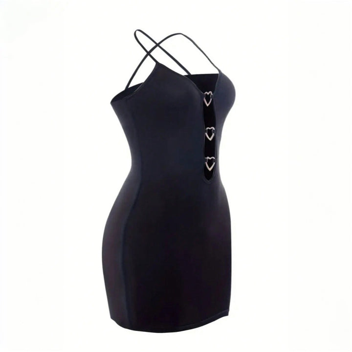 Robe mini ludique pour femmes avec des découpes en forme de cœur et des bretelles délicates Chic & Stil