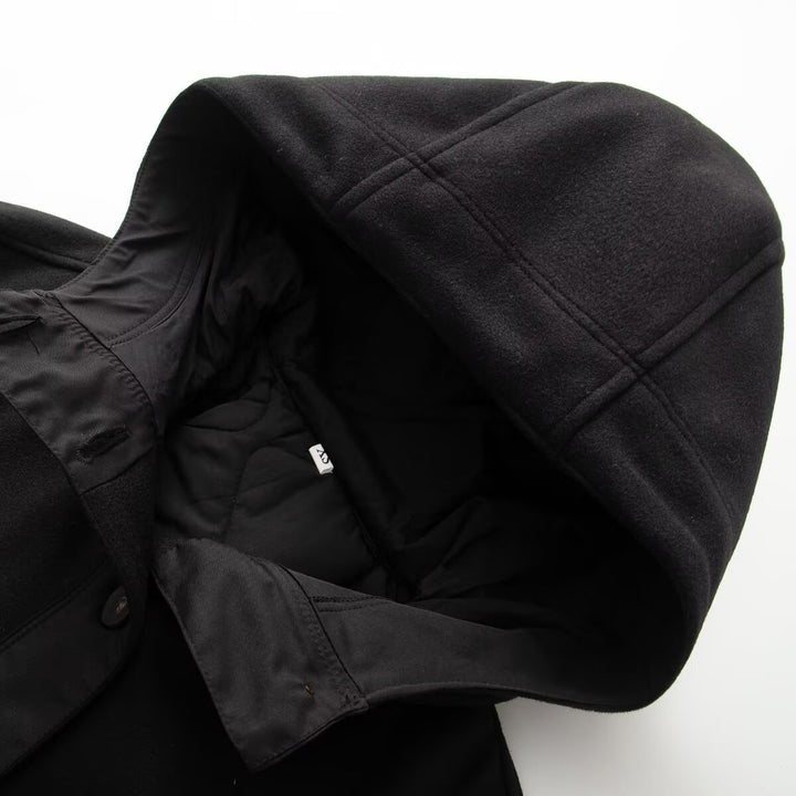 Ladies Oversized Coat with High Stand-up Collar and Continuous Button Placket Amarae