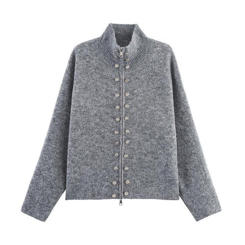 Knit jacket for women with high-quality button details and modern accents Amarae