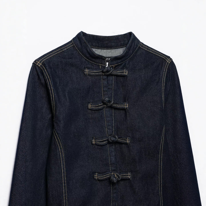 Women's Wide-Cut High-Waist Jeans made of Raw Denim with Cuffed Hem Amarae