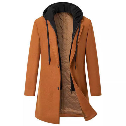 Men's Elegant Coat with Removable Hood and Award-Winning Insulation Amarae