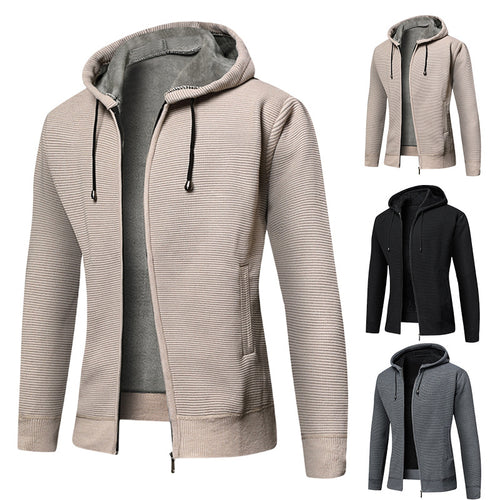 Hooded jacket for men, lined, offering great comfort and a clever design Amarae