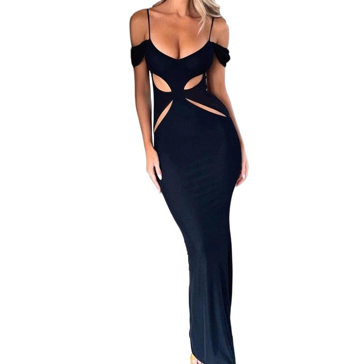 Robe maxi à découpes pour femmes avec détails aux épaules Chic & Stil