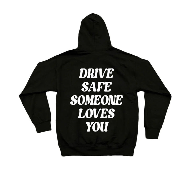 Women's hoodie sweatshirt with inspiring lettering and casual fit Chic & Stil