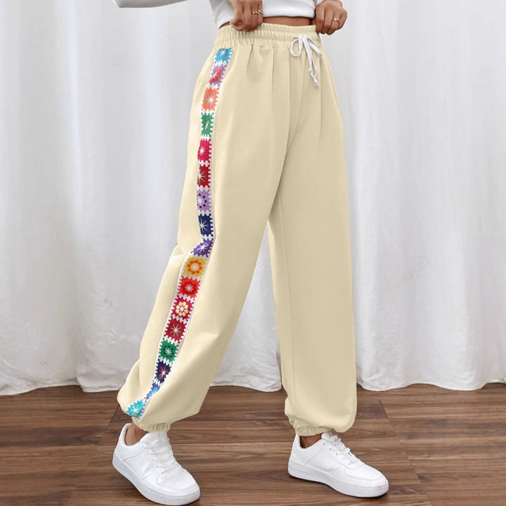 Lune London women's sporty leisure pants with colorful stripes