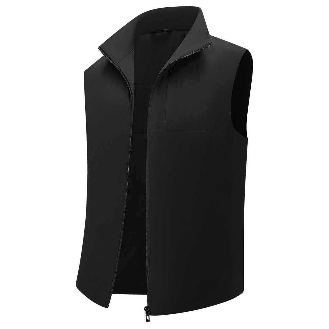 Men's Lightweight Outdoor Vest with Slim Fit, Stand Collar and Two-Way Zipper Amarae
