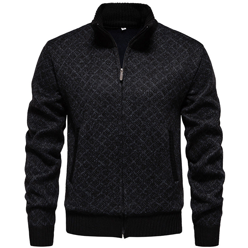 Men's sports knit jacket with modern pattern Lune London