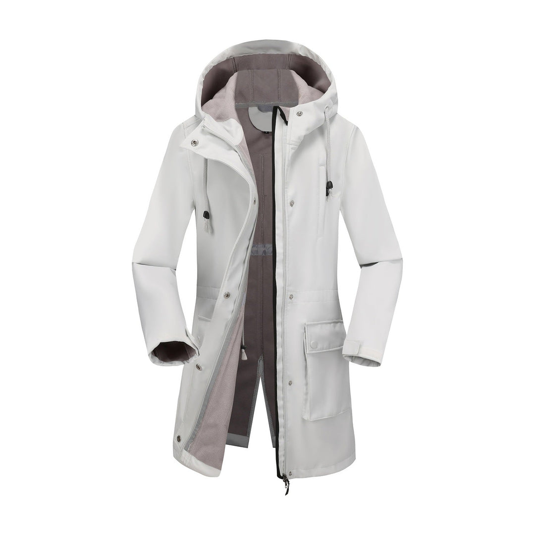 Ladies Functional Outdoor Jacket with Adjustable Waist Drawstring and Inner Lining Lune London