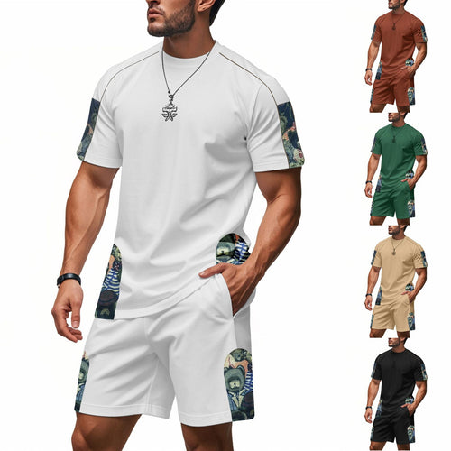 Casual training suit for men with graphic design and comfortable pocket combinations Amarae