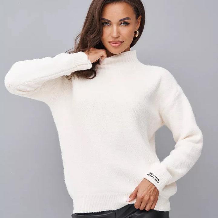 Pull femme à col haut en tricot doux Chic & Stil