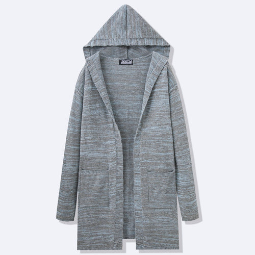 Long knitted coat for men with a modern design and casual details Amarae