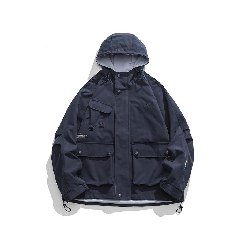 Unisex Oversize-Utility-Jacket with Hood, multifunctional flap pockets and drawstring Amarae