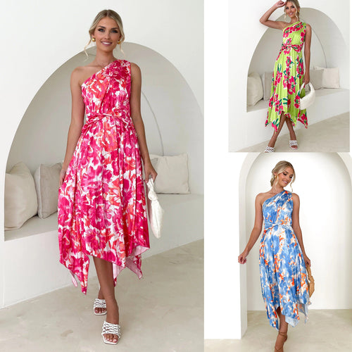 Asymmetrical floral wrap dress Amarae for women