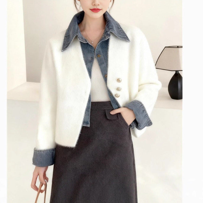 Veste courte élégante pour femmes avec surface structurée Chic & Stil
