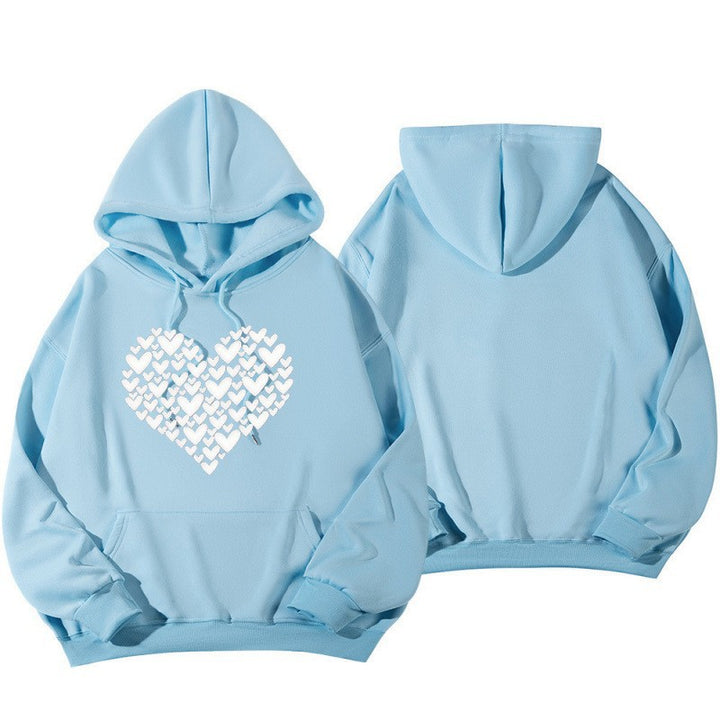 Women's Hoodie Sweatshirt with Large Heart Design Chic & Stil