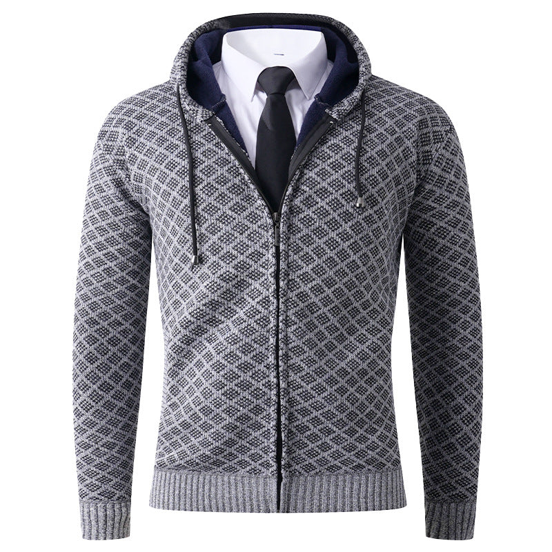Stylish hooded jacket for men with structured pattern Lune London