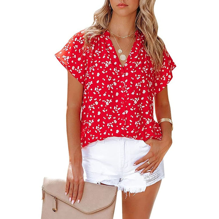 Blouse for women with floral pattern and relaxed fit Lune London
