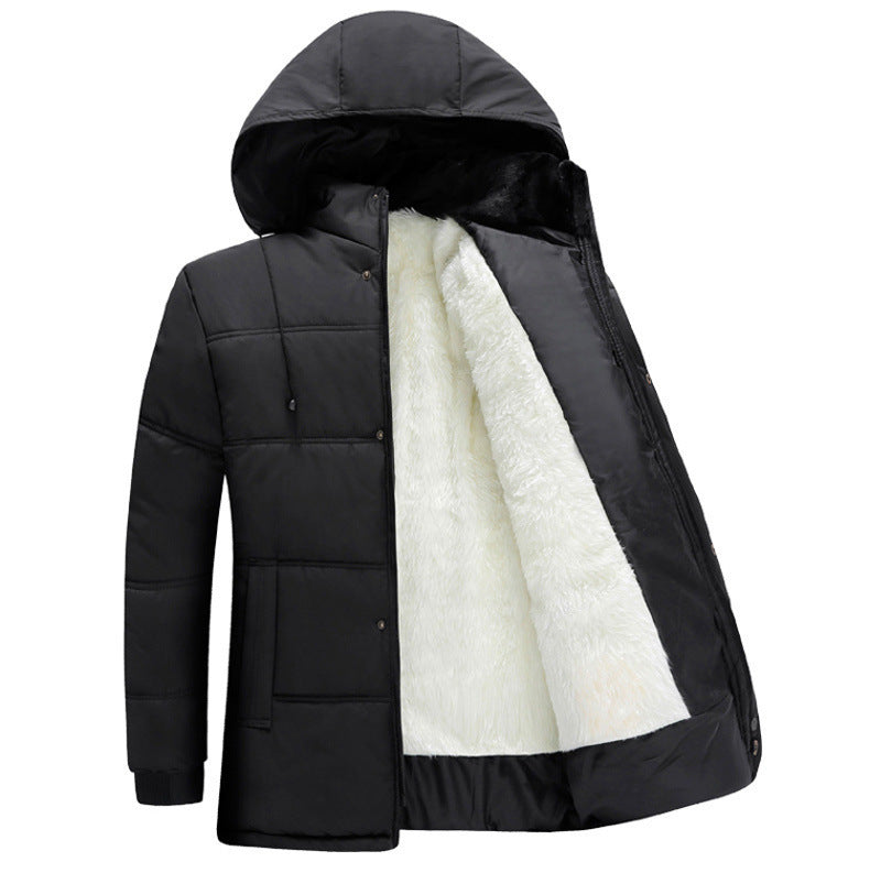 Men's winter jacket quilted with soft lining and adjustable hood Lune London