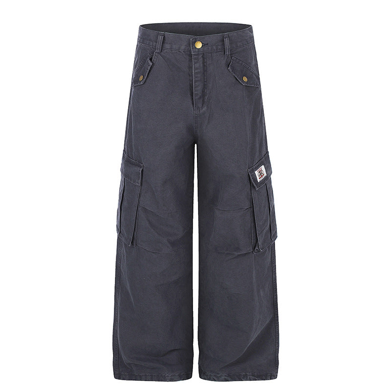 Women Wide High-Waist Cargo Pants with Large Flap Pockets and Utility Details Amarae