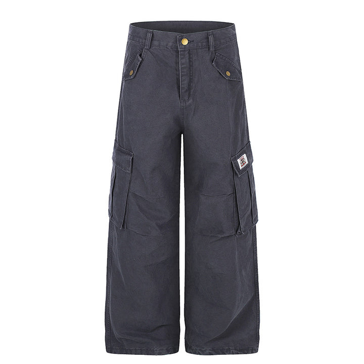Women Wide High-Waist Cargo Pants with Large Flap Pockets and Utility Details Amarae