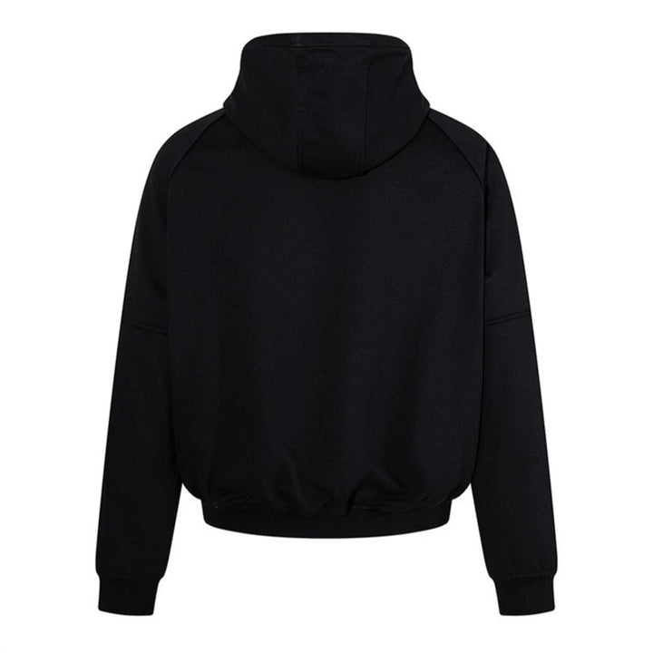 Women's hooded sweatshirt jacket in bomber style with carabiner buckle closure Amarae