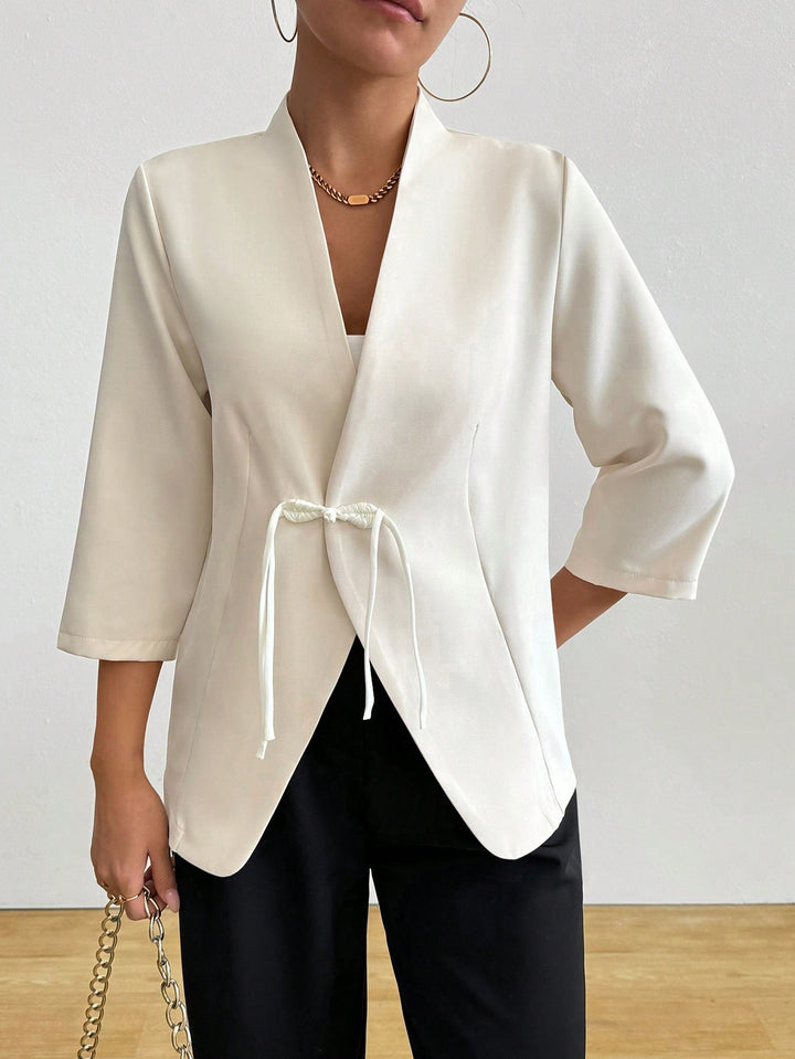 Women's wrap jacket with waist tie and relaxed fit Lune London