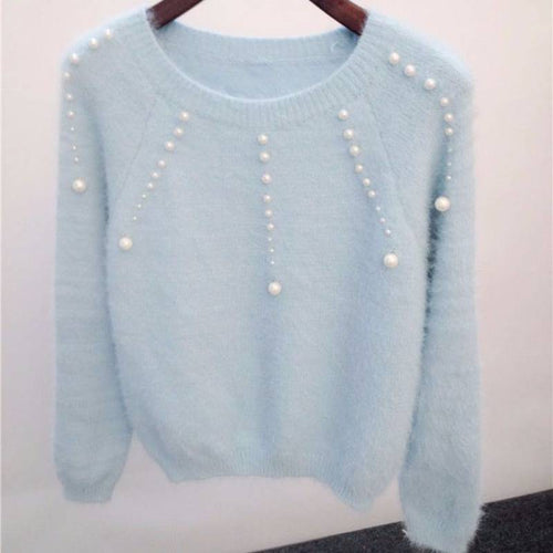 Pull femme élégant avec des accents de perles élégants Amarae