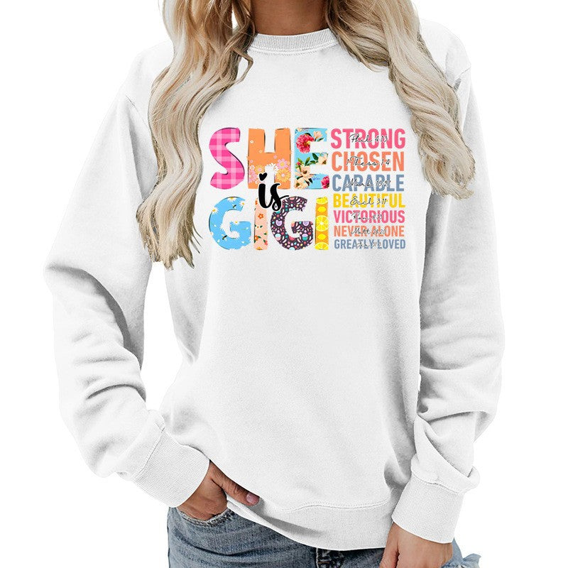 Sweatshirt pour femmes avec design de texte inspirant Chic & Stil