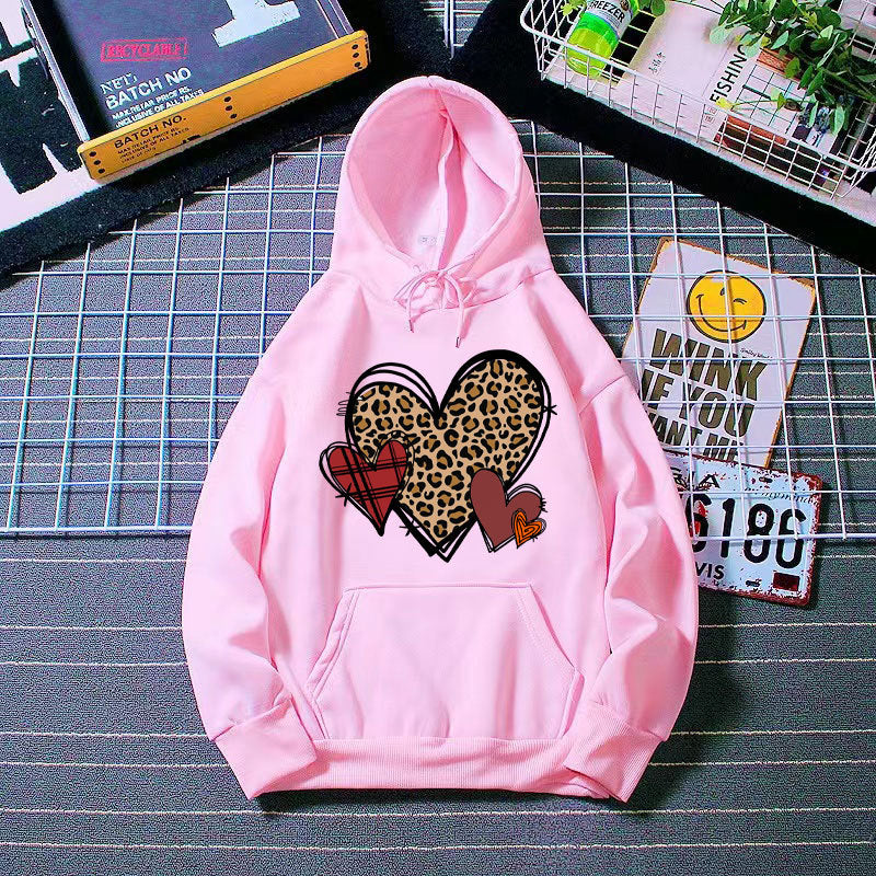 Ladies hoodie with playful heart pattern Chic & Stil