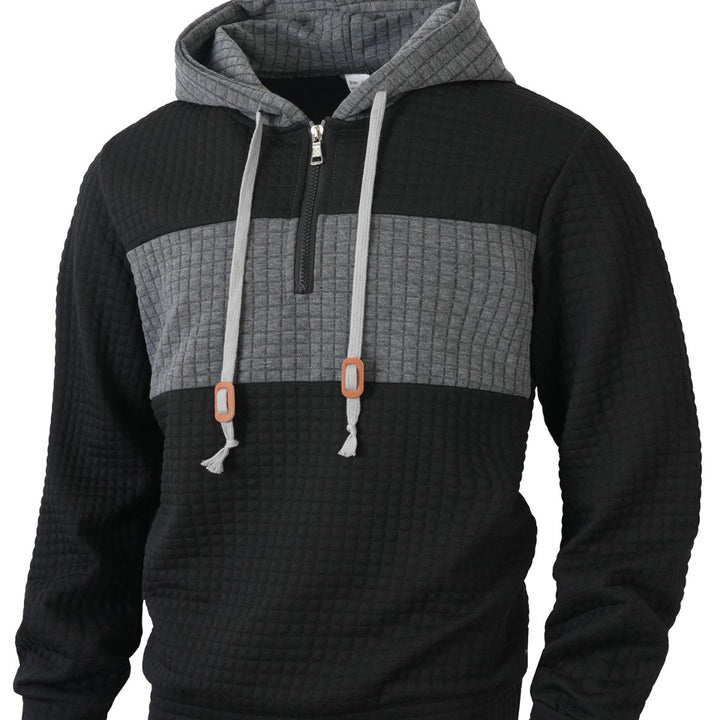 Men's Hoodie with 1/4 zipper and structured design Lune London