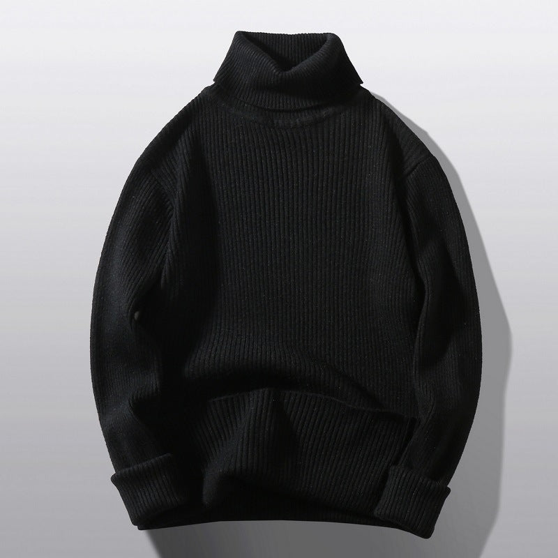 Structured knit sweater with a comfortable roll neck for men Lune London
