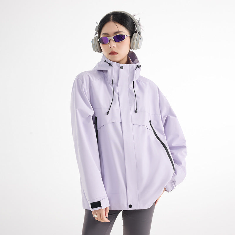 Women's technical waterproof oversized parka with hood and concealed zip pockets Amarae