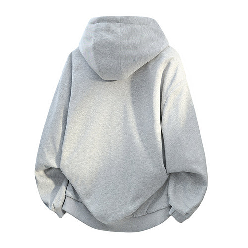 Oversized women's hoodie jacket with double fleece lining and side pockets Amarae