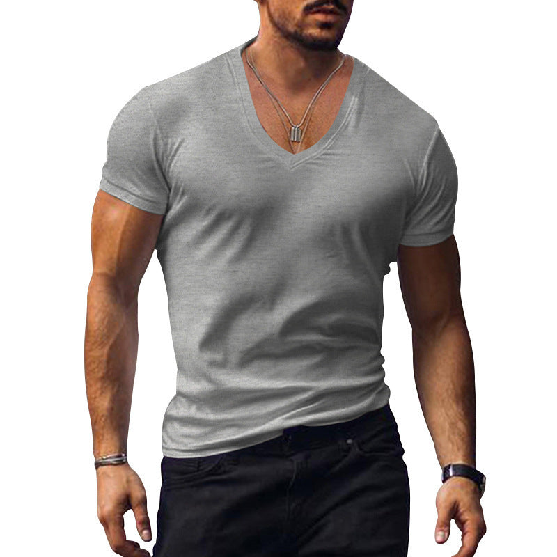 V-neck cotton blend breathable t-shirt for men Lune London