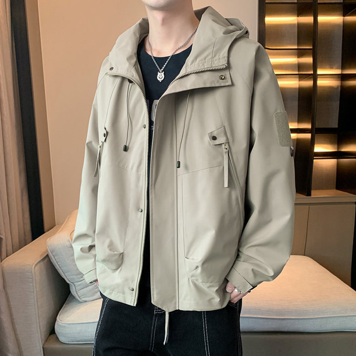 Casual outdoor jacket for men with adjustable hood and practical pockets Lune London