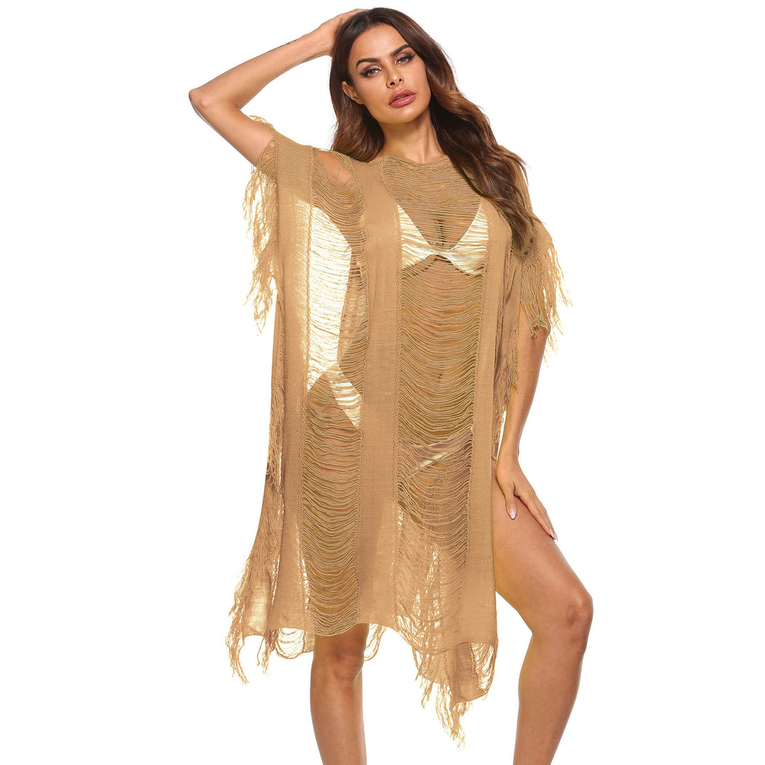 Ladies Bohemian Chic Fringe Cover-up Kaftan Lune London