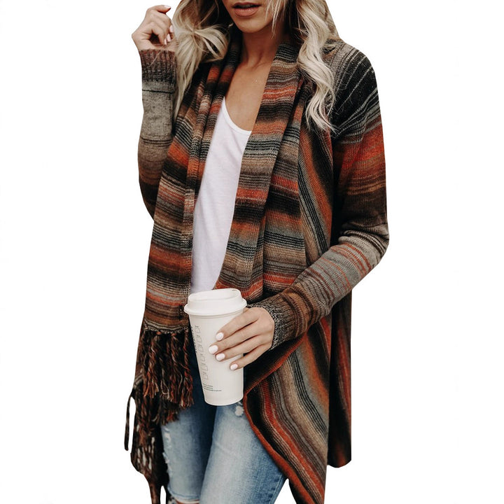 Couverture confortable pour femmes avec franges et design unique Chic & Stil
