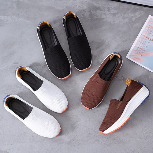Breathable slip-on sneakers for women with non-slip sole and flexible knit upper Amarae