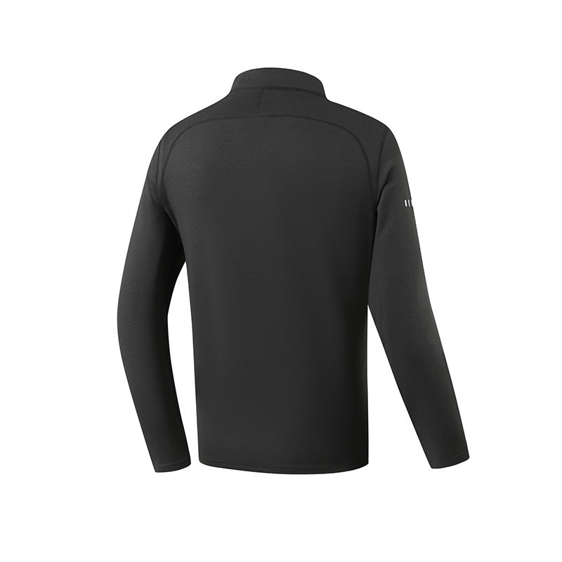 Men's Performance Long Sleeve Shirt with Half-Zip and Stand-Up Collar Amarae
